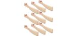 Janmercy 9 Pairs Elderly Arm Protectors for Thin Skin Arm Sleeve Bruise Protective from Abrasions Compression Protection for Women (Beige)