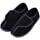 LongBay Men's Memory Foam Diabetic Slippers Comfy Warm Plush Fleece Arthritis Edema Swollen House Shoes (11, Black)