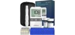 Metene AGM-513S Glucose Monitor Kit, 100 Glucometer Strips, 100 Lancets, Blood Sugar Test Kit with Lancing Device and Carrying Bag, No Coding