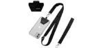 OUTXE Phone Lanyard - 4× Pads, 1× Adjustable Neck Strap, 1× Wrist Strap, Nylon Phone Lanyard Compatible with All Smartphone