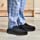 Orthofeet Orthopedic Slippers for Men, Extended Widths, Hudson Black