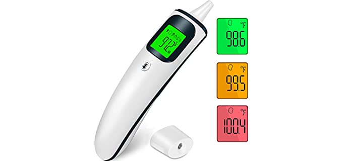 Thermometer,Ear Thermometer for Kids,Forehead Thermometer for Adults Baby Thermometer with Fever Alarm Fast and Accurate,Ideal for Whole Family