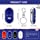 4 Pieces Key Finder KeyTag LED Light Remote Sound Control Lost Key Finder with 4 Pieces Keychains Key Locator Device Phone Keychain for Child Elderly Pet Luggage, 2.24 x 1.18 x 0.59 Inch
