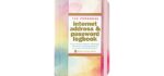 Watercolor Sunset Internet Address & Password Logbook (removable cover band for security)
