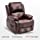 MCombo Small Sized Electric Power Lift Recliner Chair Sofa with Massage and Heat for Small Elderly People Petite, 3 Positions, 2 Side Pockets, USB Ports, Faux Leather 7409 (Small, Dark Brown)