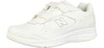 New Balance womens 577 V1 Hook and Loop Walking Shoe, White, 8.5 Wide US