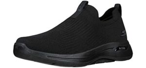 Skechers Men's Gowalk Arch Fit-StretchFit Athletic Slip-On Casual Loafer Walking Shoe Sneaker, Black, 11.5