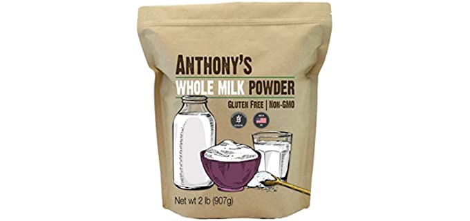 Anthony's Whole Milk Powder, 2 lb, Gluten Free, Non GMO, Made in USA