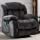 INZOY Massage Swivel Rocker Recliner with Heat and Vibration, Manual Swivel Rocking Recliner Chair with Vibrating Massage, Comfy Padded Overstuffed Recliner Soft Fabric Heated Recliner (Gray)