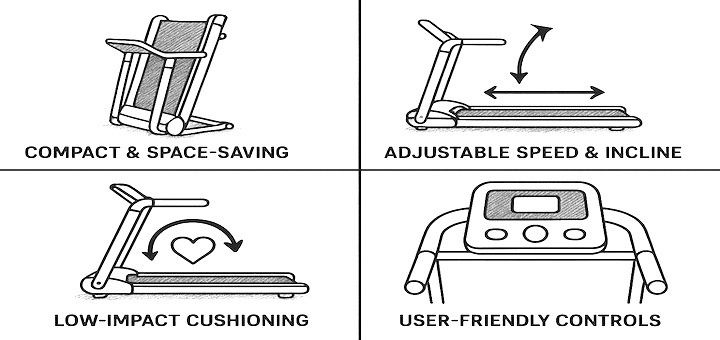 Seniors' Best Compact Treadmill Features