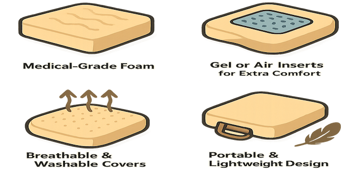 Seniors' Best Pressure Seat Cushions Features