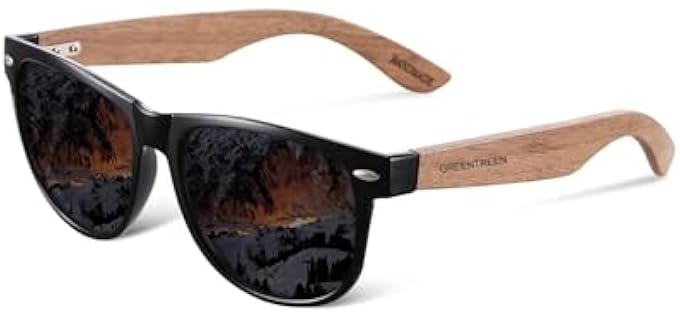 AMEXI Women's Polarized Sunglasses for Vacation: Stylish Lightweight WOOD Frame UV400 Anti-Glare Lenses for Driving & Daily Wear Accessory