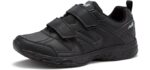 Avia Avi-Union II Strap Non Slip Shoes for Men, Hook and Loop Mens Walking Shoes with Memory Foam - Black, 9 Medium