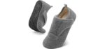 BARERUN Unisex Diabetic Slippers - Women's Edema Socks, Extra Wide Width, Grey 9.5-10 Women, 8-8.5 Men