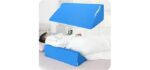 Bed Wedge Pillow For Sleeping Seniors Post Surgery Incline Pillow Bedsore Pressure Relief Cushions For Butt Lifting Patient Turning Triangle Foam Wedges For Bed Positioning Body Back Support (Blue)
