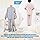Bedridden Patient Clothing, Post Surgery Pajamas, Tearaway Pajamas with Magic Sticks, Disabled Adaptive Clothing Blue