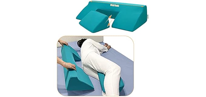 Bedsore Turning Wedge Pillow Side Sleeping Body Positioning Anti Bed Sores Treatment Bedridden Elderly Patient Foam Cushion Prevent Pressure Ulcer Incline Wedge Medical Nursing Care After Surgery