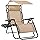 Best Choice Products Folding Zero Gravity Outdoor Recliner Patio Lounge Chair w/Adjustable Canopy Shade, Headrest, Side Accessory Tray, Textilene Mesh - Beige