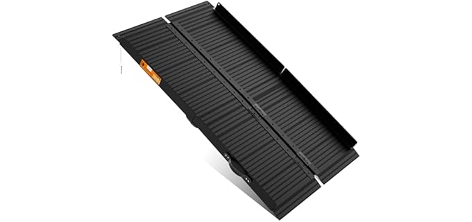 Black Aluminum Ramp 5FT, With Non-Slip Surface Wheelchair Ramp, Folding Portable Wheelchair Ramps for Home Steps,Scooter Ramp for Car, Stairs, Doorways, Curbs, 800 LBS Weight Capacity, 28.3''W x 60''L