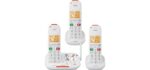 Bundle of VTech SN5127 + (2) VTech SN5107 Amplified Cordless Senior Phone with Answering Machine, Call Blocking, 90dB Ringer, Audio Assist, Big Buttons