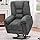 Esright Power Lift Recliner for Elderly, Electric Lift Chair with Heated Vibration Massage,Heavy Duty Electric Recliner with Side Pockets, USB Charge Port, Smoke Grey