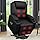 Flamaker Power Lift Recliner Chair PU Leather with Massage for Elderly Ergonomic Lounge Chair Classic Single Sofa with 2 Cup Holders Side Pockets Home Theater Seat (Leather, Light Black)