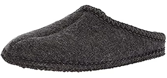 HAFLINGER Alaska AS Unisex Classic Slippers, Grey, 39EU
