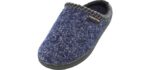 HAFLINGER Unisex at Nordkap Wool Hard Sole Slippers Blue (Navy 76) EU 44