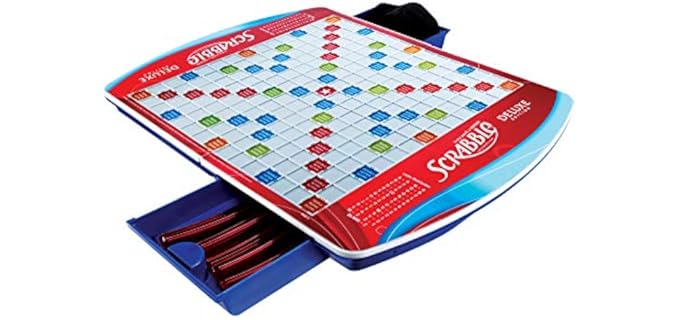 Hasbro Gaming Scrabble Deluxe Edition Board Game, (Amazon Exclusive)