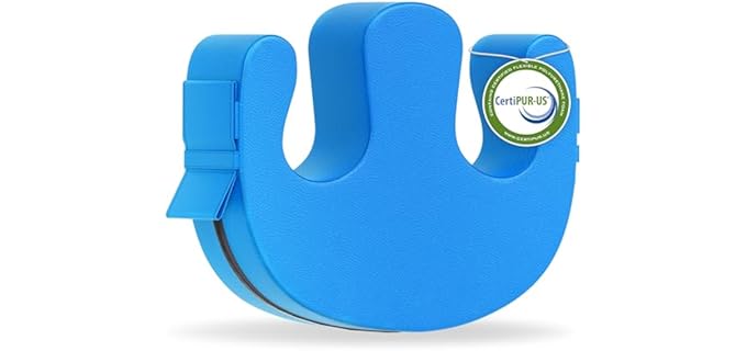 JJ CARE Patient Turning Device - 1 Pc U Shape Turning Pillow, Waterproof PU Leather Case, Anti-Decubitus Turnover Pillow with Handles and Strap, Bedridden Patient Supplies