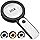 JMH Magnifying Glass with Light, 30X Handheld Large 18LED Cold and Warm Light with 3 Modes, Illuminated Magnifier for Seniors Reading, Inspection, Coins, Jewelry, Exploring