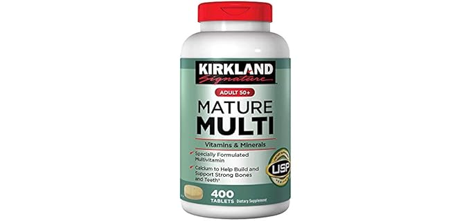 KIRKLAND Signature Adult 50+ Multi Vitamins & Minerals, 400 Tablets (2 Pack)