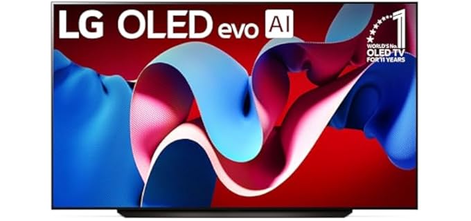 LG 83-Inch Class OLED evo C4 Series Smart TV 4K Processor Flat Screen with Magic Remote AI-Powered with Alexa Built-in (OLED83C4PUA, 2024)