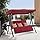 MCombo 3-Seat Convertible Porch Swing for Various Postures, Reclining Outdoor Swing Chair with Chain Armrest, Patio Glider Chair with Thickened Cushions for Backyard, Garden, 4354 (Burgundy)