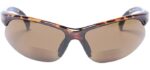 Mass Vision The Wind Breaker Sport Wrap Polarized Bifocal Sunglasses for Men and Women (Tortoise, 1.75)