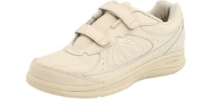 New Balance Women's 577 V1 Hook and Loop Shoe, Bone, 9 Wide