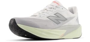 New Balance Women's FuelCell Rebel V5 Running Shoe, Raincloud/White/Mineral, 8.5