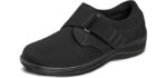 Orthofeet Women's Orthopedic Black Lycra Wichita Casual Shoes, Size 8.5