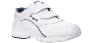Propét womens Tour Walker Medicare/Hcpcs Code A5500 Diabetic walking shoes, White/Blue, 7 Wide US