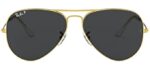 Ray-Ban RB3025 Classic Aviator Sunglasses, Legend Gold/Polarized Black, 58 mm
