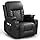 Recliner Chairs for Adults, FSC Certified Massage Rocker with Heated Modern Ergonomic Lounge 360 Degree Swivel Single Sofa Seat Living Room Lounge Recliners Black