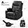 Recliner Chairs for Adults, FSC Certified Massage Rocker with Heated Modern Ergonomic Lounge 360 Degree Swivel Single Sofa Seat Living Room Lounge Recliners Black