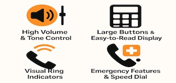 Seniors' Amplified Phones Features