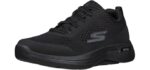 Skechers Men's Gowalk Arch Fit-Athletic Workout Walking Shoe with Air Cooled Foam Sneaker, Black, 7