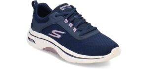 Skechers Women's Go Walk Arch Fit 2.0 Balin Sneaker, Navy/Lavender, 9.5