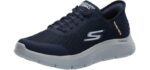 Skechers Men's Go Walk Flex Hands Free Slip-Ins Sneaker, Navy, 12