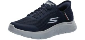 Skechers Men's Go Walk Flex Hands Free Slip-Ins Sneaker, Navy, 12