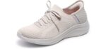 Skechers Women's Hands Free Slip-ins Ultra Flex 3.0-Brilliant Path Sneaker, Natural=NAT, 9