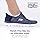 Skechers Women's Summits Hands-Free Slip-Ins – Memory Foam Insole, Heel Pillow, Vegan Materials Sneaker, Navy Purple, 8 Wide