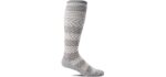 Sockwell Women's Chevron Moderate Graduated Compression Sock, Lt. Grey - M/L